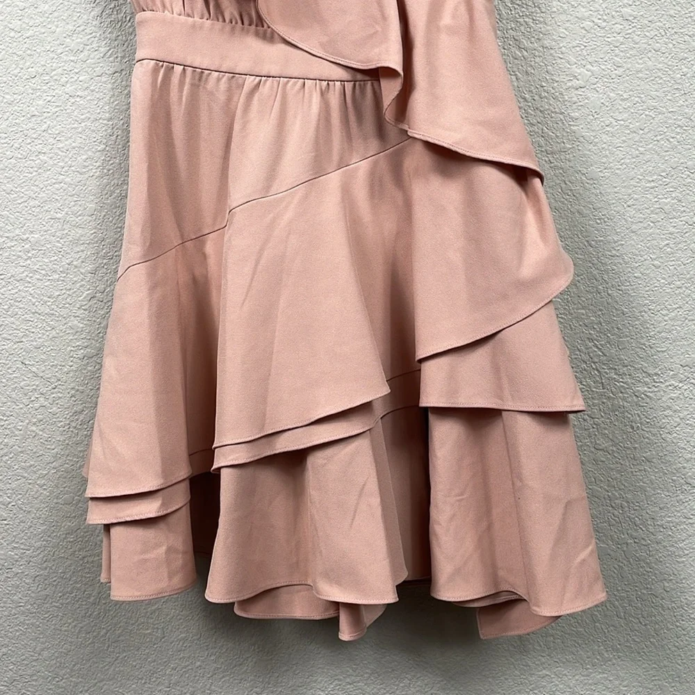NWT Marissa Webb Alanis Dress Vintage Rose Pink Ruffle Mini Open Back Sz XS